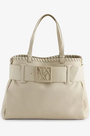 Armani Exchange Cream Large Shopping Bag One