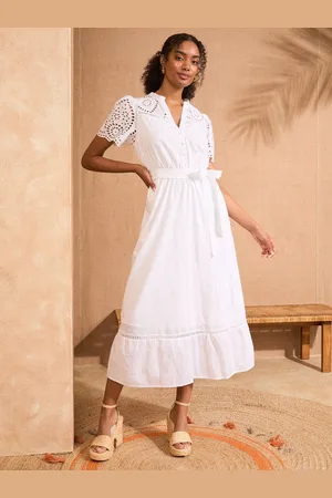 Love & Roses Dobby Broderie Belted Midi Dress 12