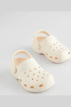 Next Neutral White Wide Fit (G) Clogs Sandals AU 6 (EU 23)