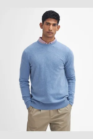 Barbour Blue Essential Wool Crew Sweatshirt XL