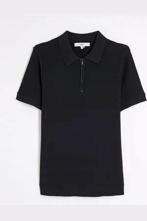 River Island Muscle Fit Textured Polo Shirt XXL