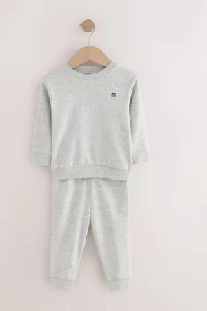 Next Grey Marl Jersey Sweatshirt And Joggers Set (3mths-7yrs) 6268cm