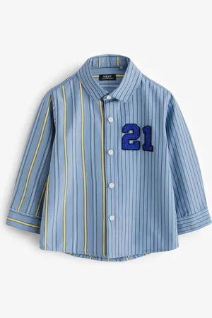 Next 100% Cotton Long Sleeve Splice Shirt (3mths-7yrs) 2