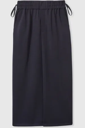 Reiss Nora Wool-Blend Ruched Jersey Midi Skirt AU 10