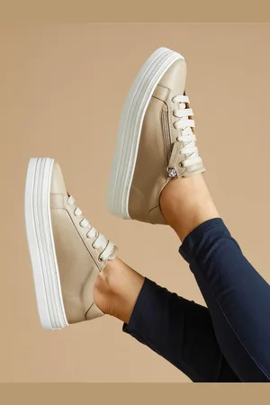 JONES BOOTMAKER Amaliada Leather Platform Trainers AU 9 (EU 40)
