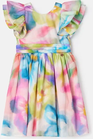 Angel & Rocket Anna Multi Ruffle Sleeve Print Dress 11 Years (146cm)