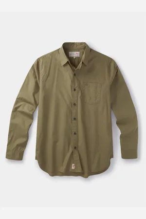 Aubin Blue Gladstone Poplin 100% Cotton Shirt M
