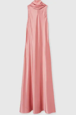 Reiss Fae Satin Cape Maxi Dress AU 10