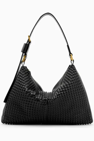 AllSaints AllSaints Black Edbury Stud Shoulder Bag One