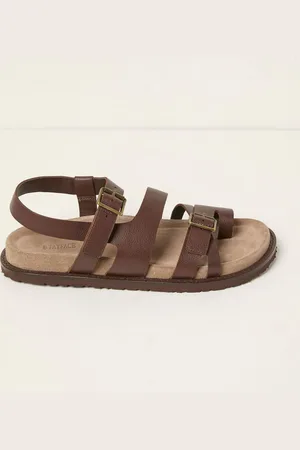 Fat Face Chocolate Brown Toe Post Sandal eu41uk7