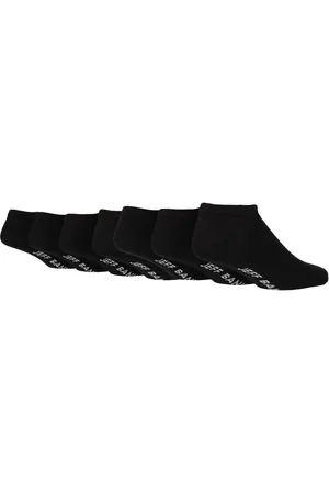 Jeff Banks Black Classic Trainer Liners Socks 7 Pack One