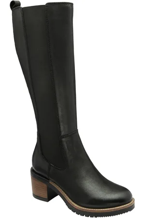 Ravel Black Leather Knee High Boots AU 7 (EU 38)