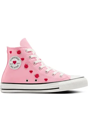 Converse Pink Youth Hearts Chuck Taylor Trainers US 4 (UK 3)