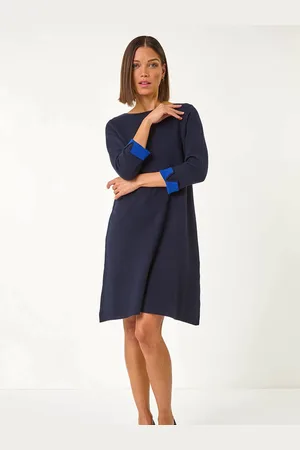 Roman Double Faced Knitted Shfit Dress AU 14