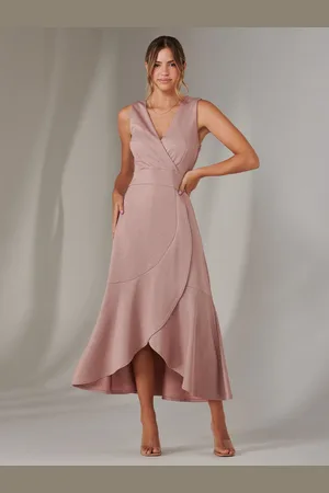 Jolie Moi Wrap Frill Hem Maxi Dress AU 14