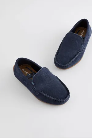 Next Standard Fit (F) Suede Slip-Ons Loafers Shoes AU 10 (EU 28)