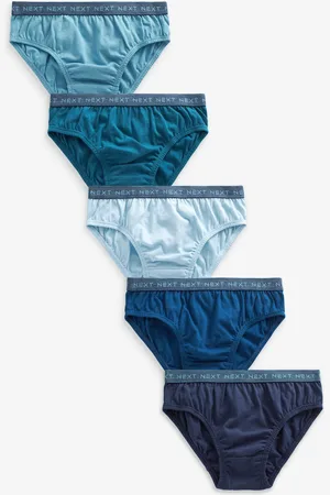 Next Blue Jacquard waistband 100% Cotton Briefs 5 Pack (1.5-16yrs) 7