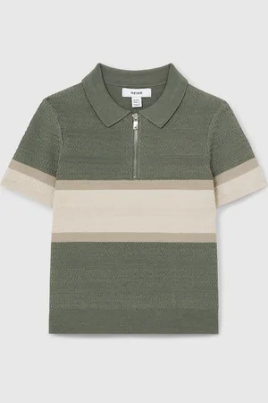 Reiss Grove 3-9 yrs Textured Colour-Block Polo Shirt 6