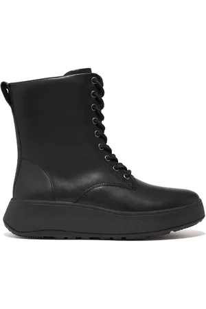 FitFlop F-Mode Leather Lace Up Flatform Ankle Boots eu37uk4