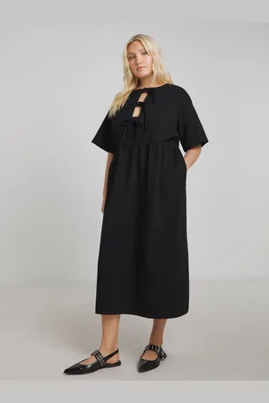Simply Be Tie Front Midi Denim Dress AU 18