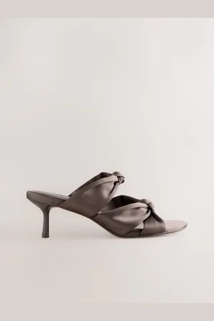 Next Grey Forever Comfort Round Toe Twist Detail Low Heel Mules eu375uk45