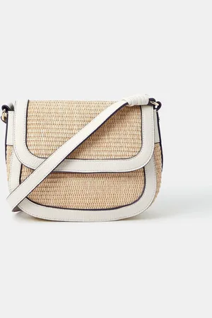 Accessorize Cream Woven Satchel Cross-Body Bag one