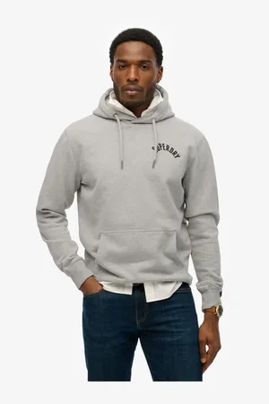 Superdry Light Grey Athletic Essential Loose Fit Hoodie medium