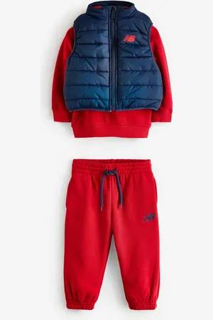 New Balance Red Baby Boys Sweatshirt Joggers And Gilet Set 2 Years (92cm)