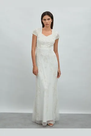 RAISHMA Floral Beaded Maxi Dress AU 8