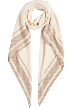 Tommy Hilfiger Cream Chic Texture Square Scarf One