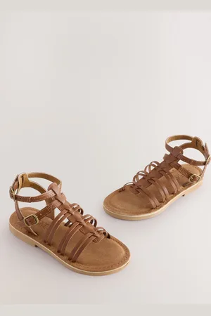 Next Tan Brown Leather Gladiator Sandals AU 2 (EU 34.5)