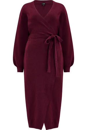 Pour Moi Elle Knit Midi Wrap Dress AU 16