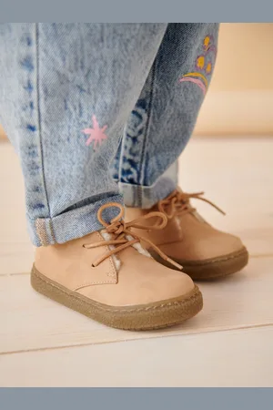 Next Neutral/Tan Faux Fur Lined Cupsole Boots AU 4 (EU 20.5)
