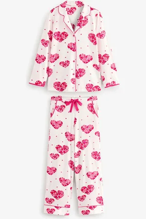 Cyberjammies White Heart Print Pyjama Set AU 14