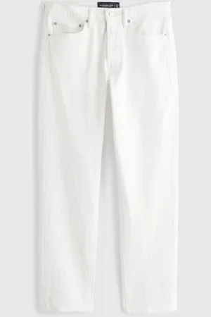 Abercrombie & Fitch Straight Leg White Jeans