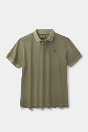 Aubin Red Lusby Pique Polo Shirt large