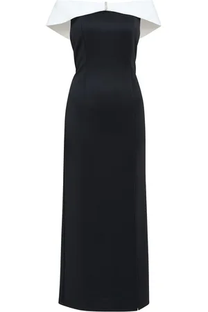 Gina Bacconi Sadie Off The Shoulder Maxi Dress With Trim AU 16