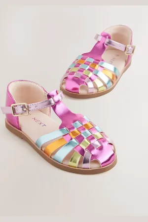 Next Rainbow Metallic Wide Fit (G) Fisherman Occasion Sandals AU 1 (EU 33)