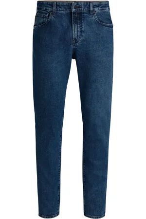 HUGO BOSS Chrome Black Maine Relaxed Fit Stretch Jeans W30 L34