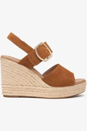 Nero Giardini Tan Brown Suede Block Heel Platform Sandals AU 8 (EU 39)