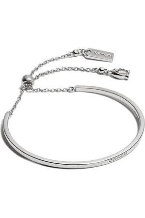 Coach Silver Tone Slider Bangle Bracelet One