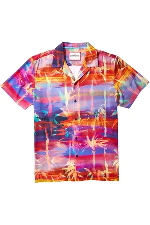 Joe Browns Sunset Palm Tree Short Sleeve Shirt XXL