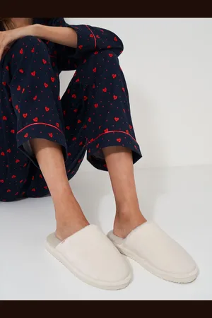 J.Crew Natural Velour Mule Slippers S
