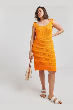 Simply Be 100% Cotton Crochet Tie Shoulder Dress AU 20-22