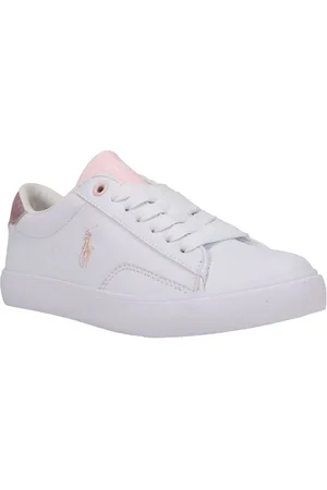 Ralph Lauren White Kids Theron Logo Trainers AU 5 (EU 38)