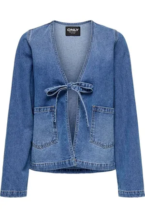 ONLY Tie Front Denim Shirt AU 16