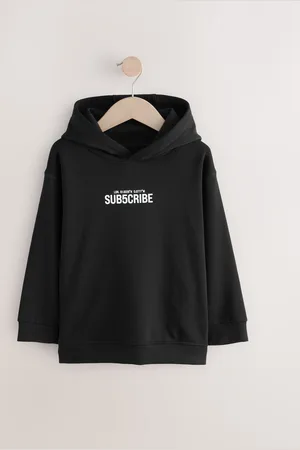 Next Black Hoodie Subscribe Hoodie (3-16yrs) 11 Years (146cm)