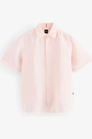HUGO BOSS Regular Fit Short Sleeve 100% Linen Shirt 3XL