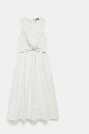mint&berry Striped Twist Midi Dress AU 14