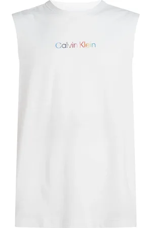 Calvin Klein White 100% Cotton Pride Lounge Tank Top XL